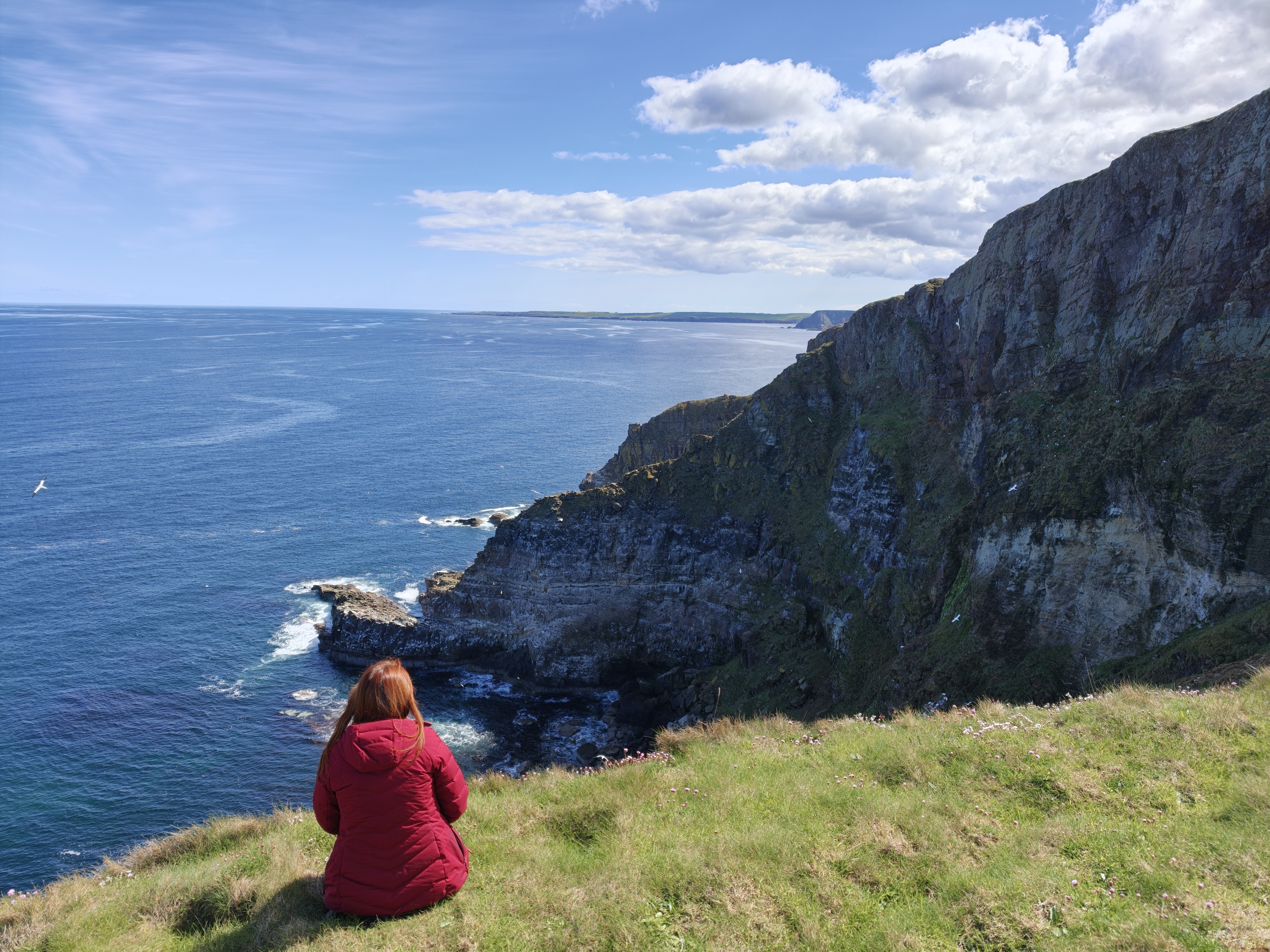 Guest looking out over the North East Scotland coast