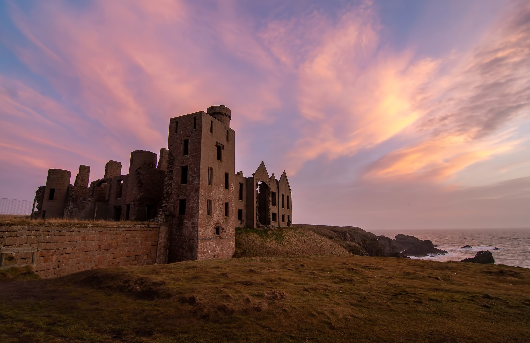 Slains Castle on the Aberdeenshire coast