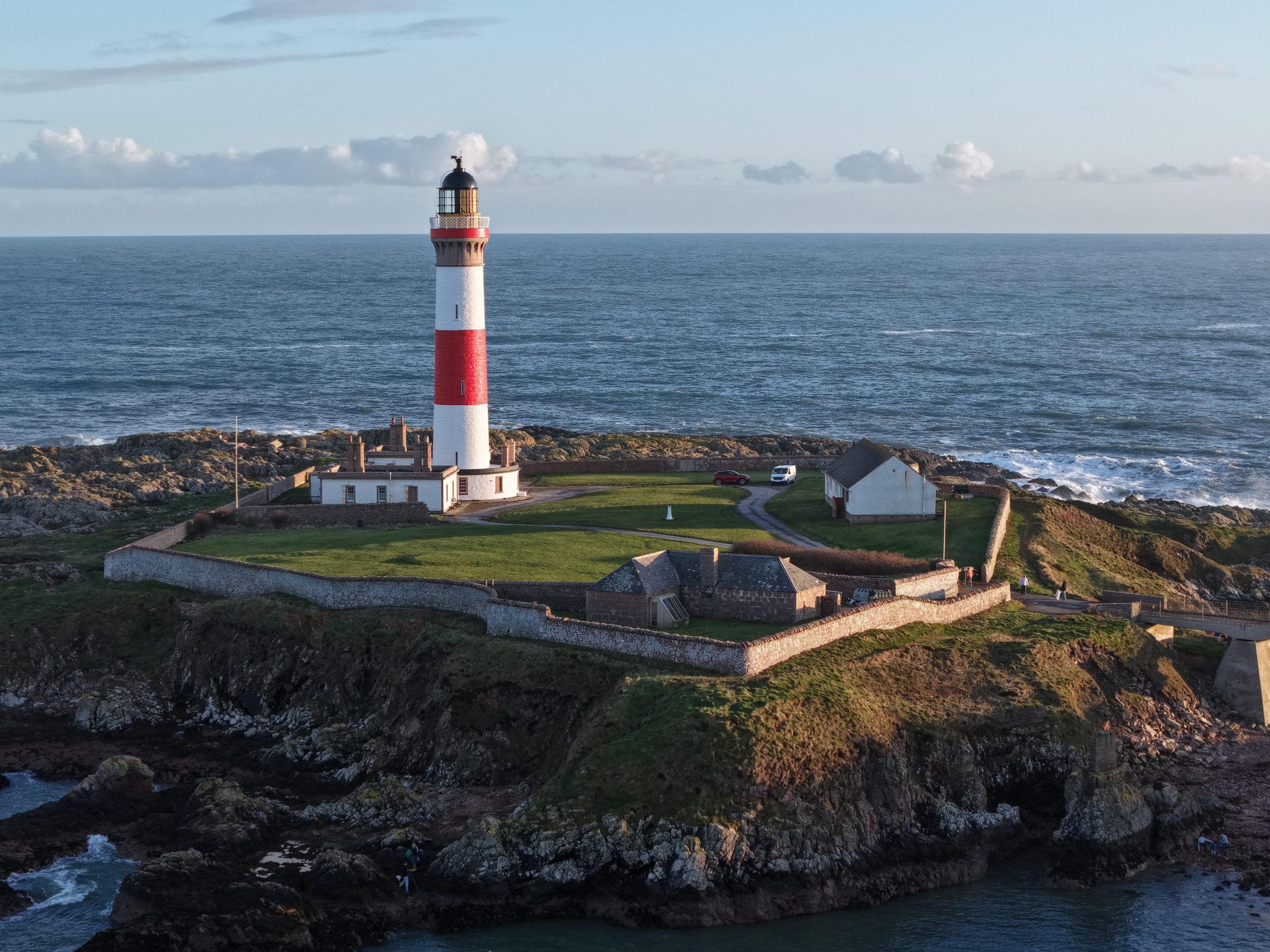 Rattray Head Lighthouse on the Aberdeenshire coast