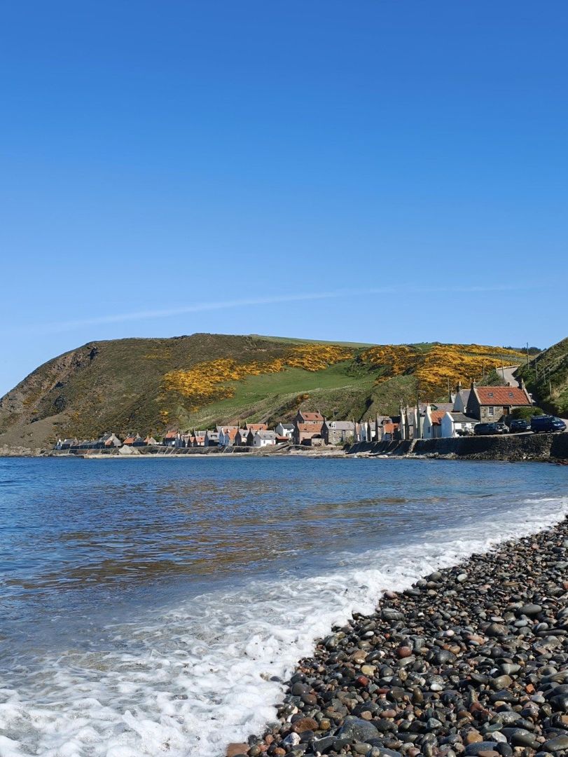 The shore and sea at Crovie