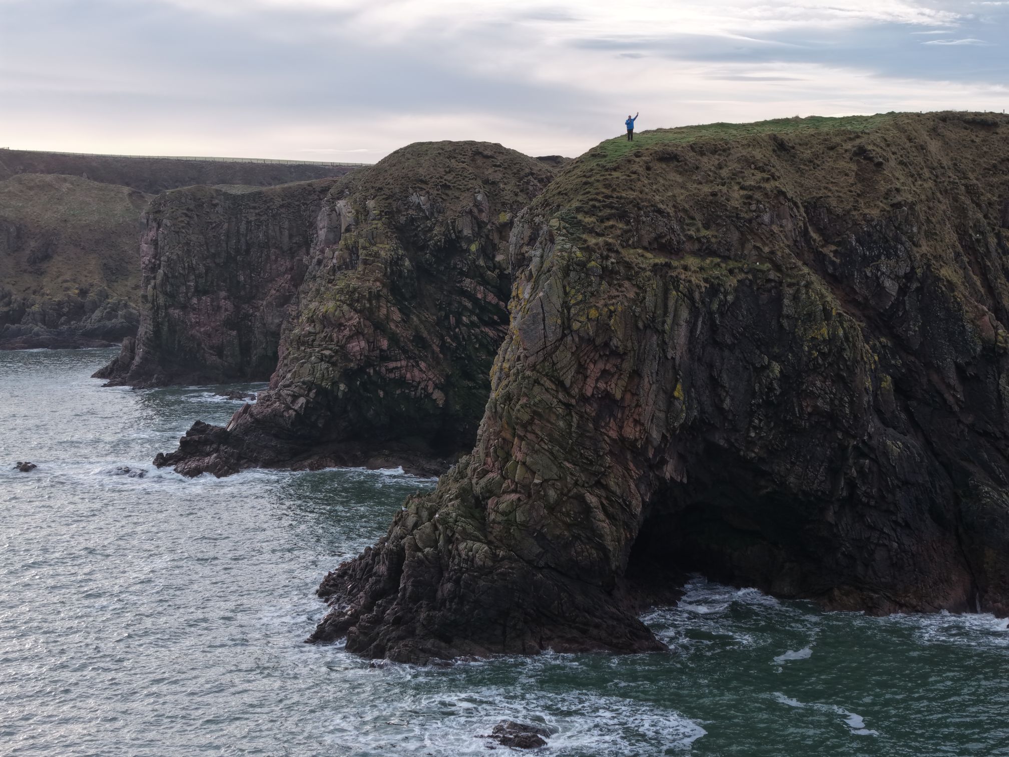 Dramatic sea cliffs on the North East Scotland coast
